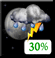 Friday Night: A chance of showers and thunderstorms between 8pm and 2am. Partly cloudy, with a low around 80. Chance of precipitation is 30%. Friday Night: Chance Showers And Thunderstorms