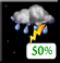 Tuesday Night: A chance of showers and thunderstorms. Mostly cloudy, with a low around 72. Southeast wind 0 to 5 mph. Chance of precipitation is 50%. New rainfall amounts between a quarter and half of an inch possible. Tuesday Night: Chance Showers And Thunderstorms