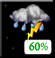 Monday Night: Showers and thunderstorms likely before 8pm, then a chance of showers and thunderstorms. Mostly cloudy, with a low around 71. Chance of precipitation is 60%. Monday Night: Showers And Thunderstorms Likely then Chance Showers And Thunderstorms